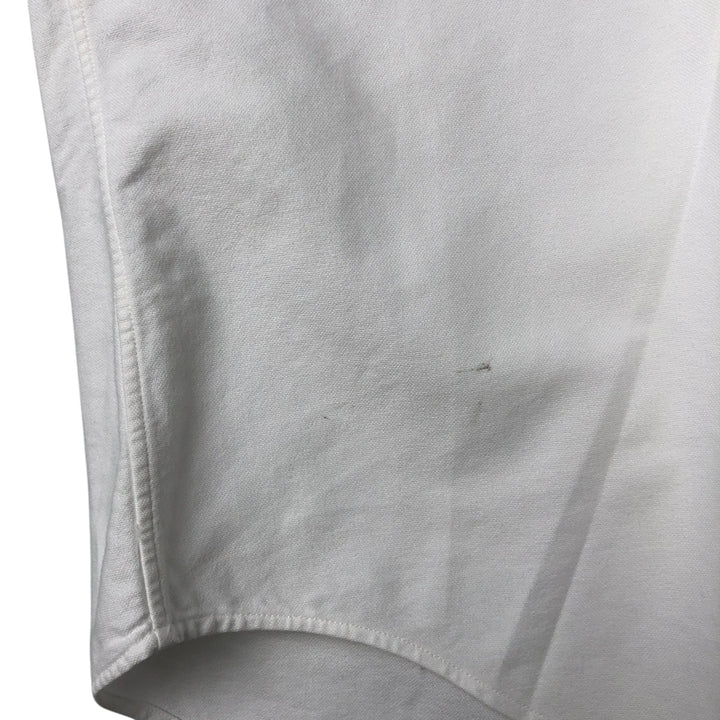 Ralph Lauren YARMOUTH long sleeve button down shirt, men's size L cotton white type Vintage Second Hand