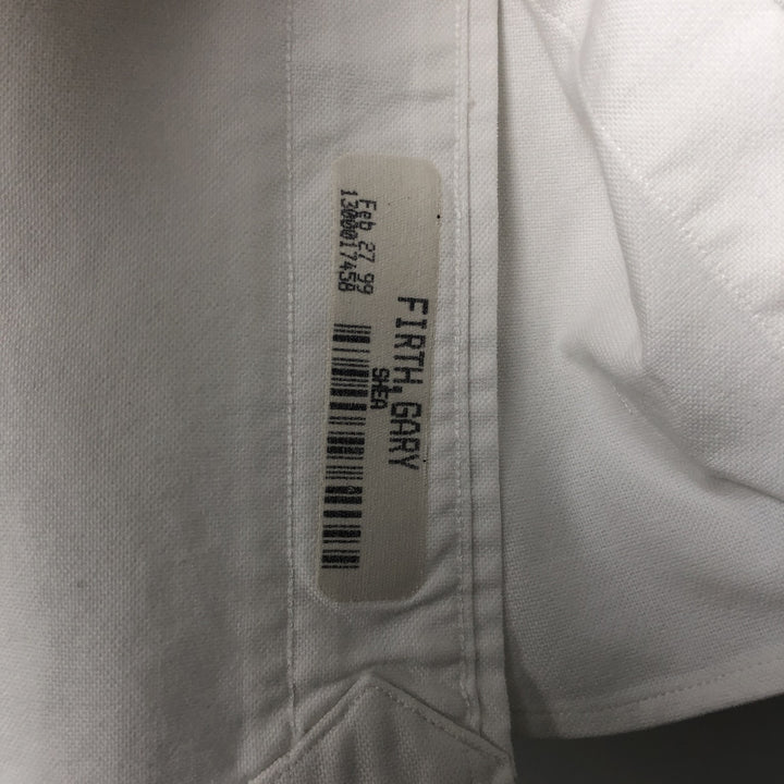 Ralph Lauren YARMOUTH long sleeve button down shirt, men's size L cotton white type Vintage Second Hand