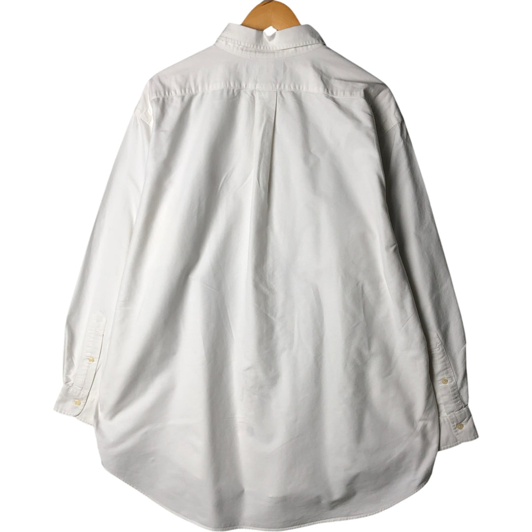 Ralph Lauren YARMOUTH long sleeve button down shirt, men's XL size cotton white type Vintage Second Hand