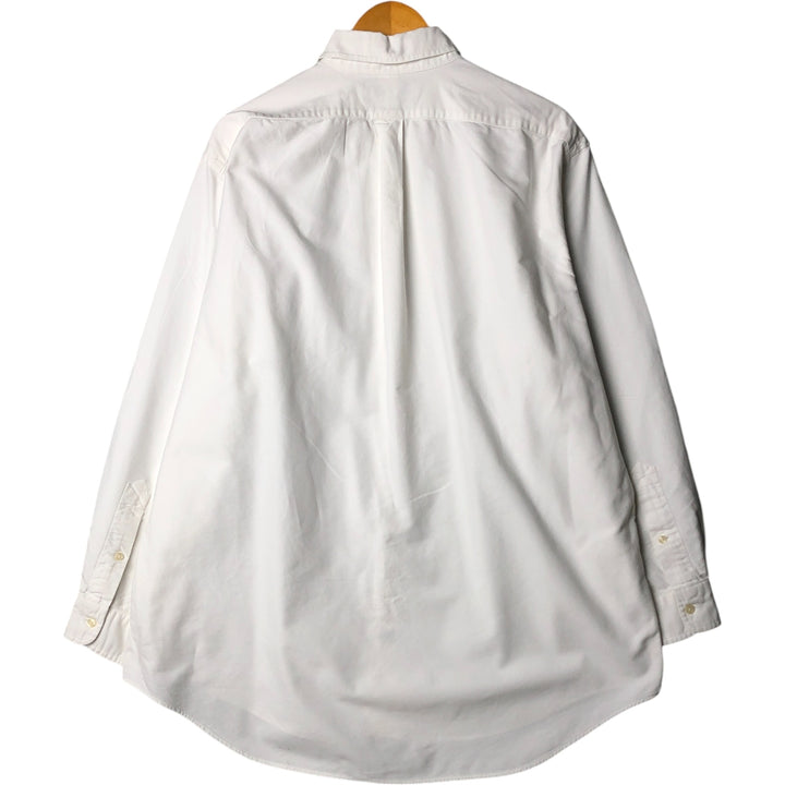 Ralph Lauren YARMOUTH long sleeve button down shirt, men's size L cotton white type Vintage Second Hand