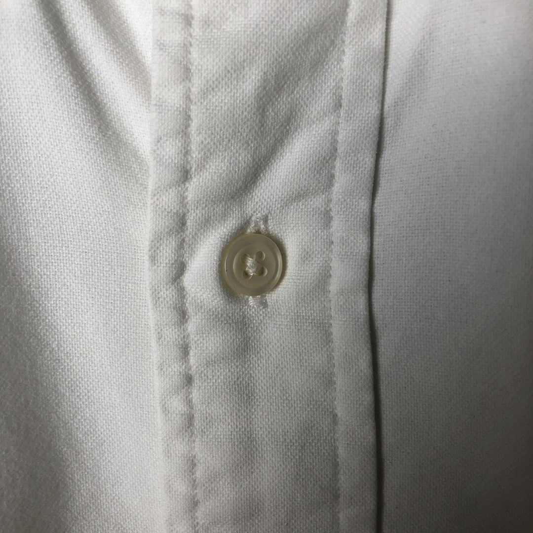 Ralph Lauren YARMOUTH long sleeve button down shirt, men's size L cotton white type Vintage Second Hand