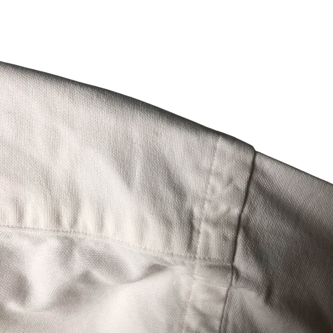 Ralph Lauren YARMOUTH long sleeve button down shirt, men's size L cotton white type Vintage Second Hand