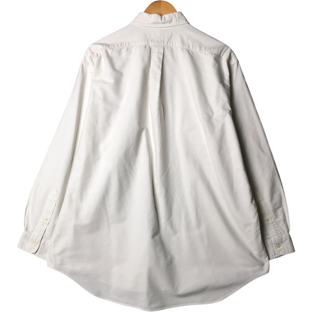 Ralph Lauren YARMOUTH long sleeve button down shirt, men's XL size cotton white type Vintage Second Hand