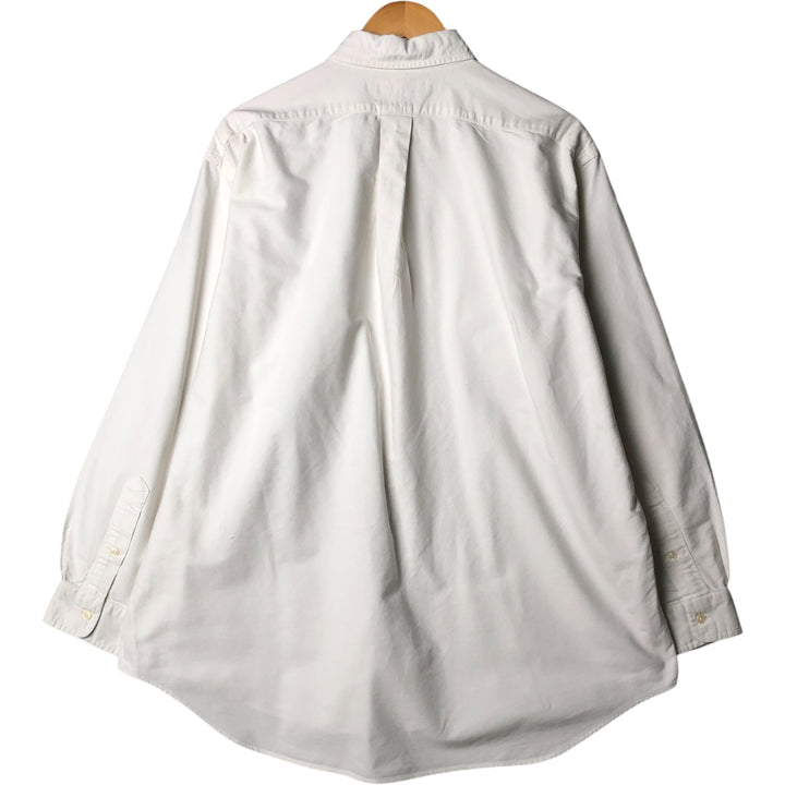 Ralph Lauren YARMOUTH long sleeve button down shirt, men's XL size cotton white type Vintage Second Hand