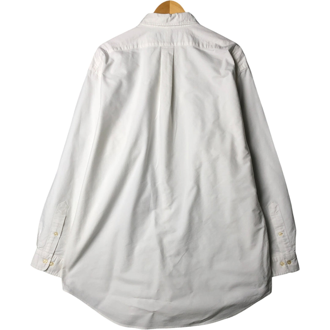 Ralph Lauren YARMOUTH long sleeve button down shirt, men's XL size cotton white type Vintage Second Hand
