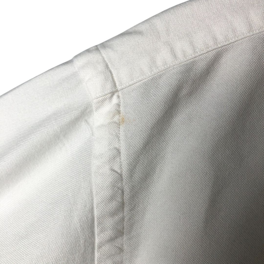 Ralph Lauren YARMOUTH long sleeve button down shirt, men's size L cotton white type Vintage Second Hand