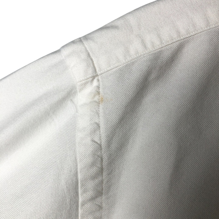 Ralph Lauren YARMOUTH long sleeve button down shirt, men's size L cotton white type Vintage Second Hand