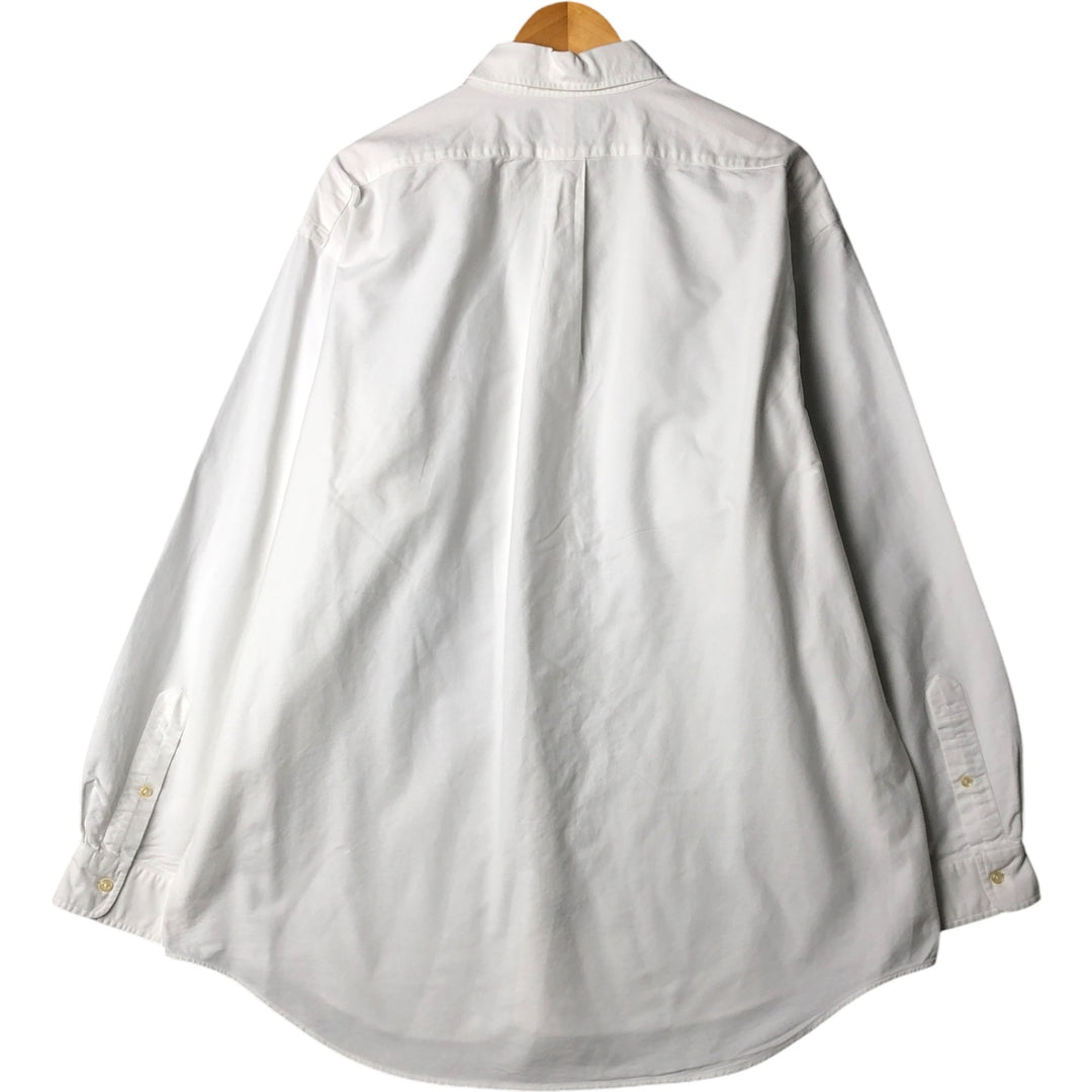 Ralph Lauren YARMOUTH long sleeve button down shirt, men's XL size cotton white type Vintage Second Hand