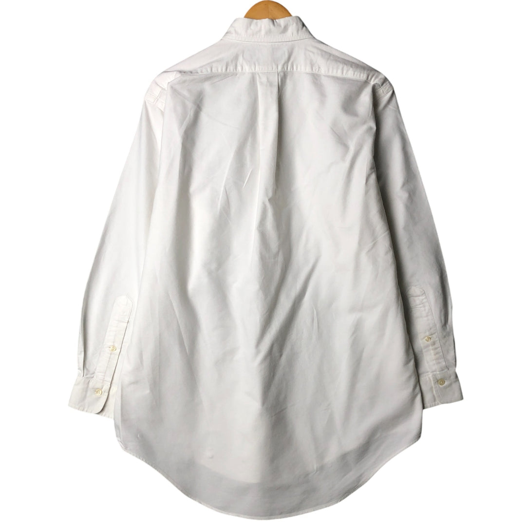 Ralph Lauren YARMOUTH long sleeve button down shirt, men's size M cotton white type Vintage Second Hand