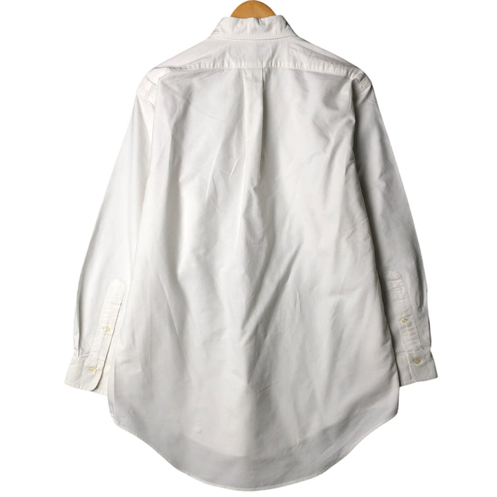 Ralph Lauren YARMOUTH long sleeve button down shirt, men's size M cotton white type Vintage Second Hand