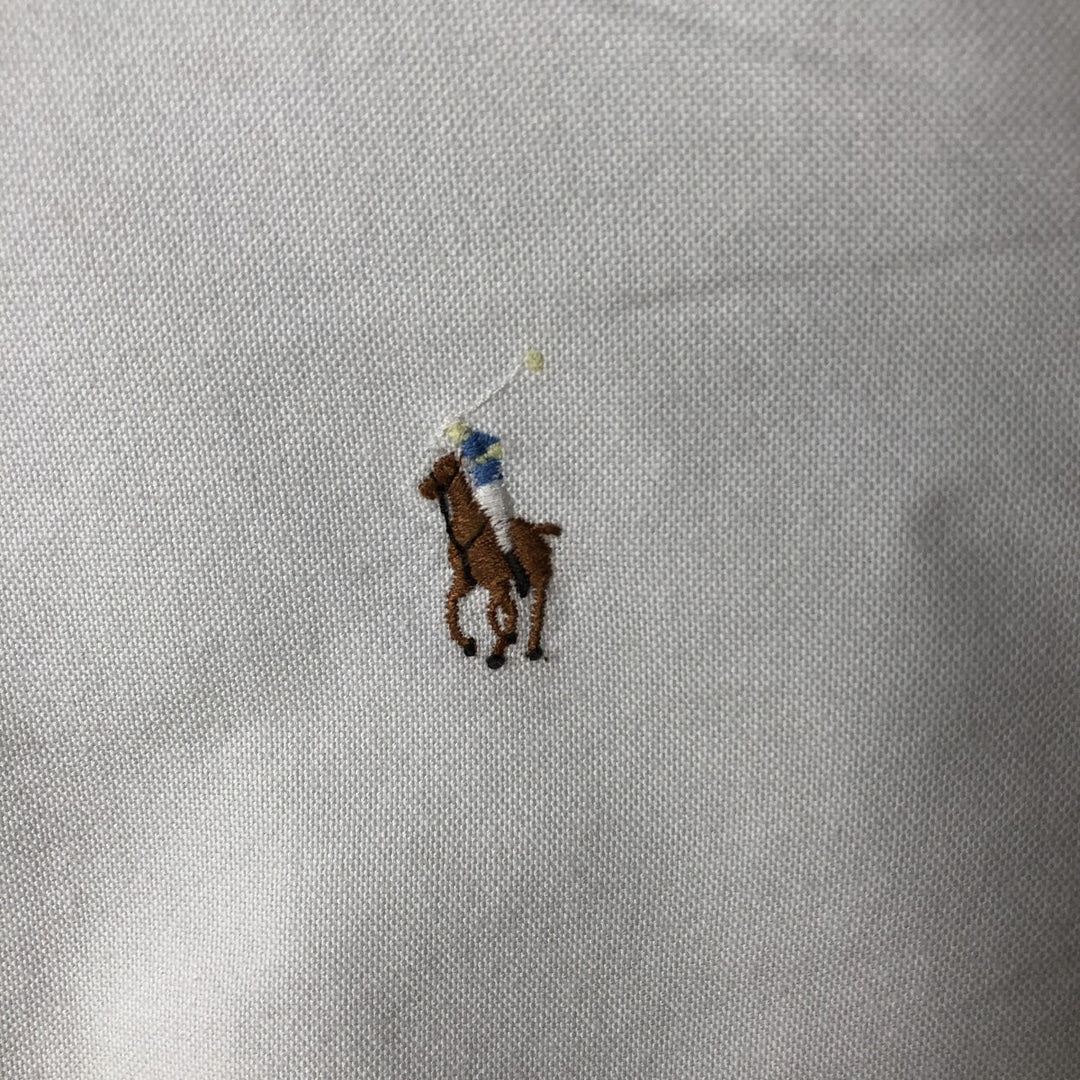 Ralph Lauren YARMOUTH long sleeve button down shirt, men's size M cotton white type Vintage Second Hand