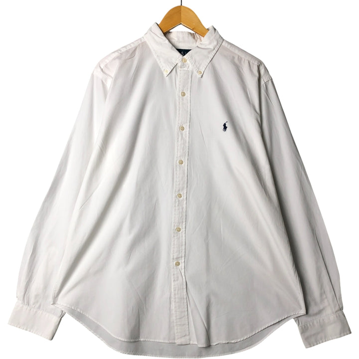 Ralph Lauren Classic Fit Long Sleeve Button Down Shirt Men's XL cotton white type Vintage Second Hand