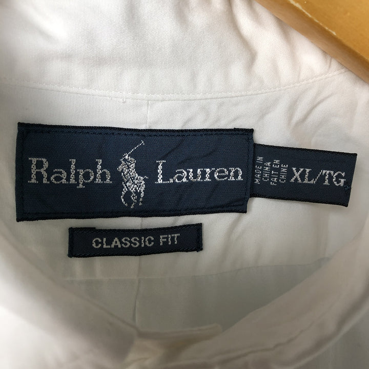 Ralph Lauren Classic Fit Long Sleeve Button Down Shirt Men's XL cotton white type Vintage Second Hand