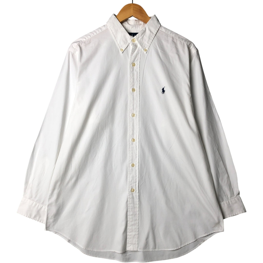 Ralph Lauren Classic Fit Long Sleeve Button Down Shirt, Men's Size L cotton white type Vintage Second Hand