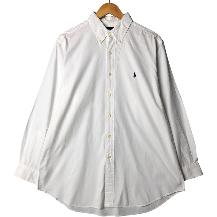 Ralph Lauren Classic Fit Long Sleeve Button Down Shirt, Men's Size L cotton white type Vintage Second Hand