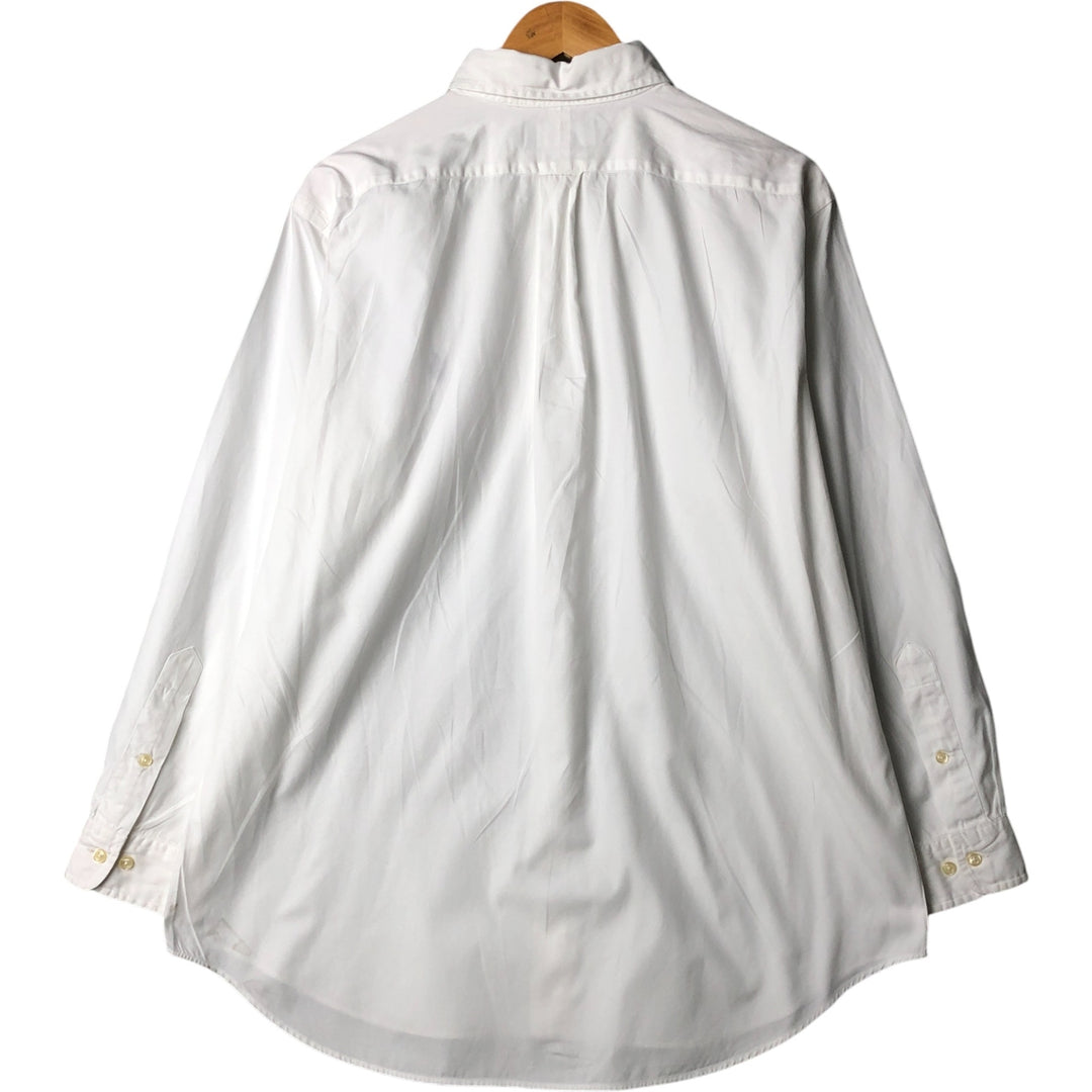 Ralph Lauren Classic Fit Long Sleeve Button Down Shirt, Men's Size L cotton white type Vintage Second Hand