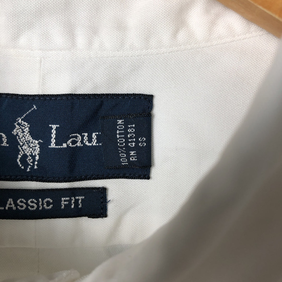 Ralph Lauren Classic Fit Long Sleeve Button Down Shirt, Men's Size L cotton white type Vintage Second Hand