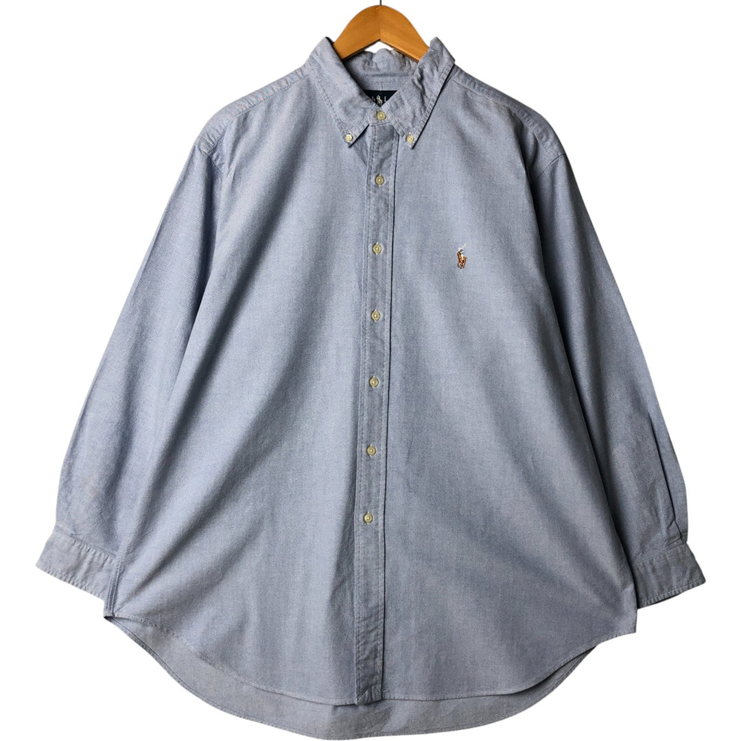 Ralph Lauren Classic Fit Long Sleeve Button Down Shirt Men's XL cotton blue type Vintage Second Hand