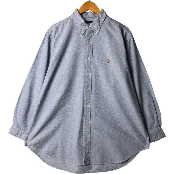 Ralph Lauren Classic Fit Long Sleeve Button Down Shirt Men's XL cotton blue type Vintage Second Hand