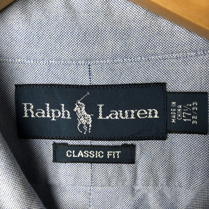 Ralph Lauren Classic Fit Long Sleeve Button Down Shirt Men's XL cotton blue type Vintage Second Hand