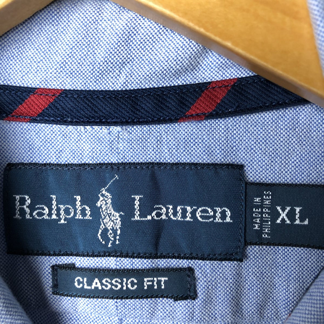 Ralph Lauren Classic Fit Long Sleeve Button Down Shirt Men's XL cotton blue type Vintage Second Hand