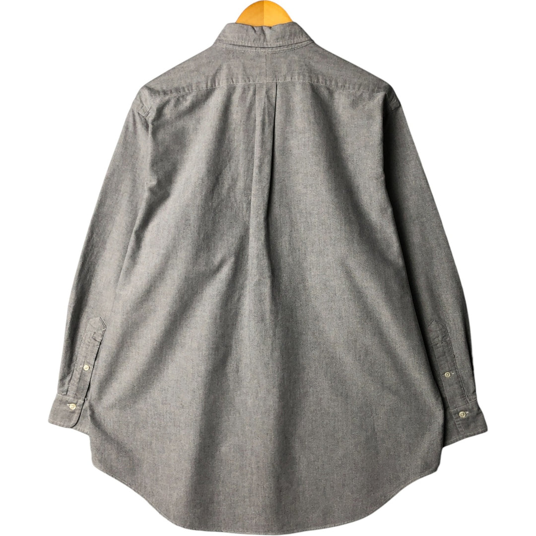 Ralph Lauren long sleeve button down shirt, men's XL size cotton gray type Vintage Second Hand