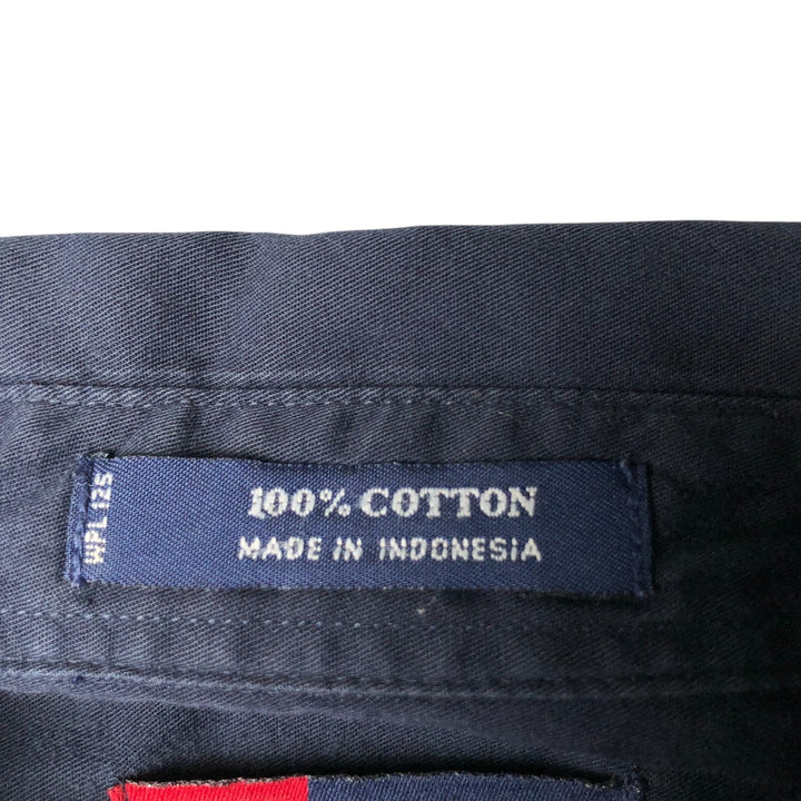 90'S Ralph Lauren CHAPS long sleeve button down shirt men's size L vintage cotton navy blue type Vintage Second Hand