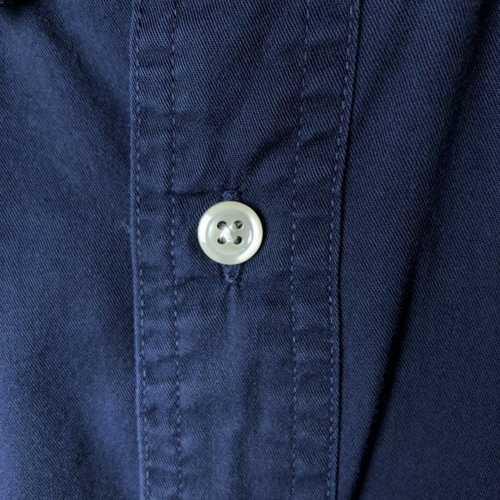 90'S Ralph Lauren CHAPS long sleeve button down shirt men's size L vintage cotton navy blue type Vintage Second Hand
