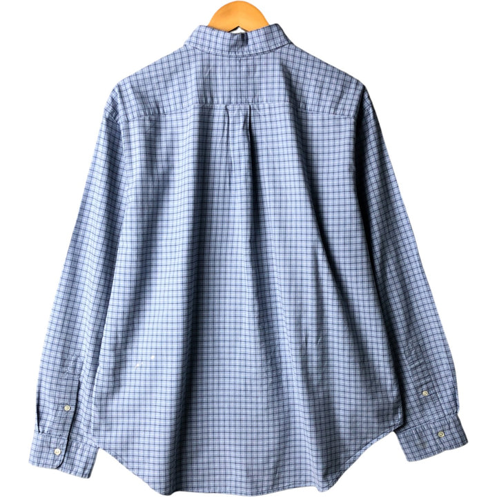 Ralph Lauren Classic Fit Long Sleeve Button Down Check Shirt Men's XL cotton Blue type light blue Vintage Second Hand