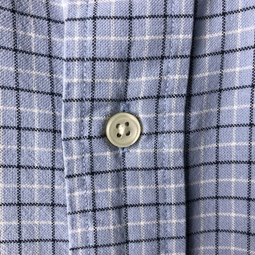 Ralph Lauren Classic Fit Long Sleeve Button Down Check Shirt Men's XL cotton Blue type light blue Vintage Second Hand