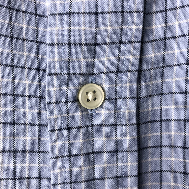 Ralph Lauren Classic Fit Long Sleeve Button Down Check Shirt Men's XL cotton Blue type light blue Vintage Second Hand