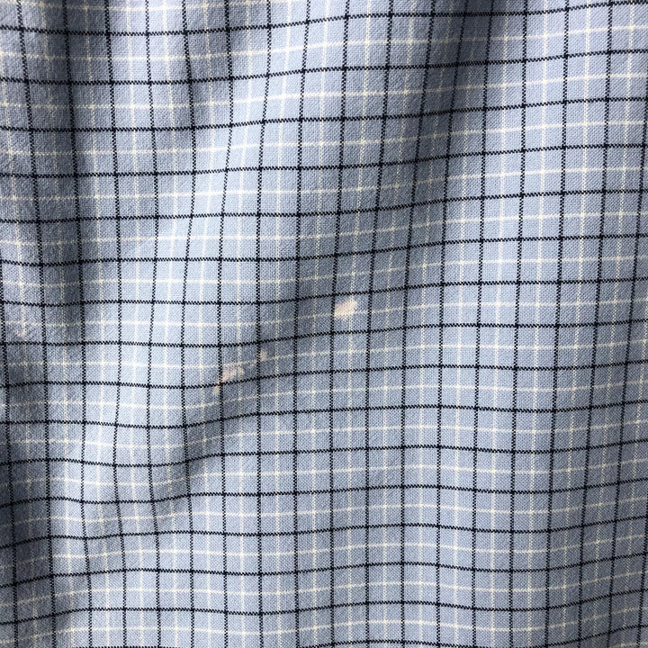Ralph Lauren Classic Fit Long Sleeve Button Down Check Shirt Men's XL cotton Blue type light blue Vintage Second Hand