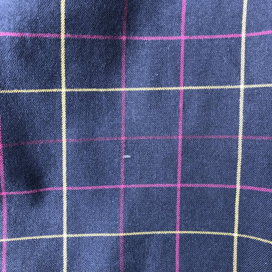 Ralph Lauren Golf Tilden Long Sleeve Button-Down Check Shirt, Men's Size XL cotton navy blue type Vintage Second Hand