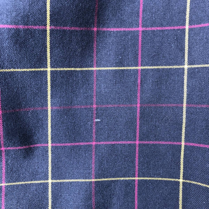 Ralph Lauren Golf Tilden Long Sleeve Button-Down Check Shirt, Men's Size XL cotton navy blue type Vintage Second Hand