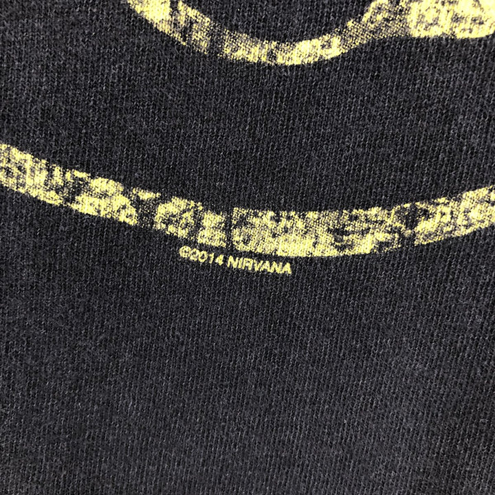 NIRVANA Nirvana Band T-shirt, Band T, Men's M size cotton black type Vintage Second Hand