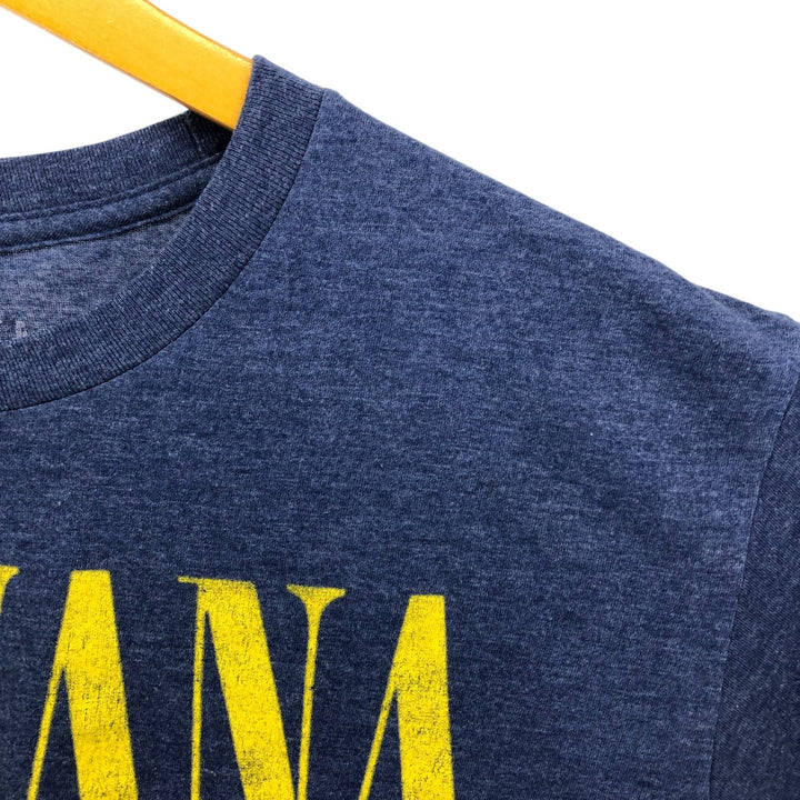 NIRVANA Nirvana Band T-shirt, Band T, Men's L size cotton navy blue type Vintage Second Hand