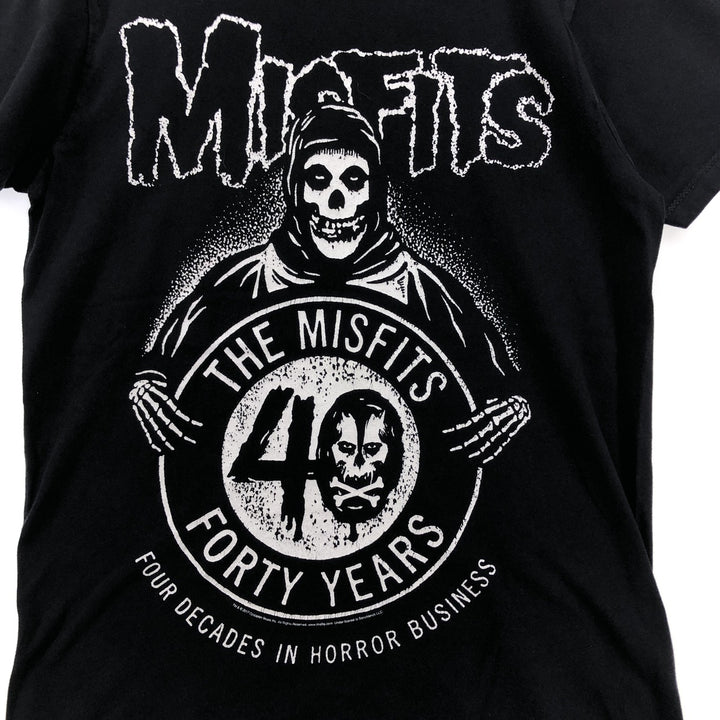 MISFITS Skull Pattern Band T-shirt, Men's S size unclear black type Vintage Second Hand