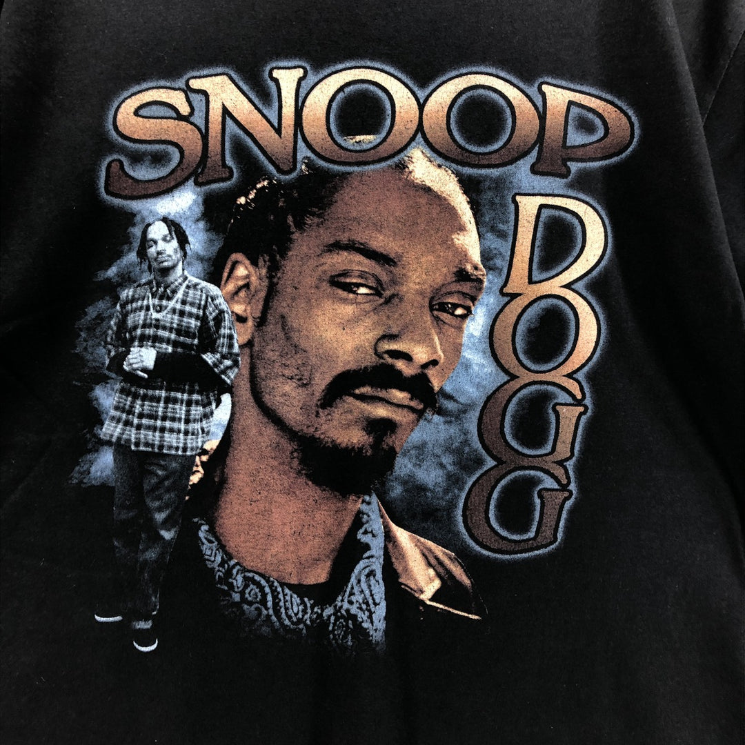 SNOOP DOGG Snoop Dogg Rap T-shirt Rap T Men's L size cotton black type Vintage Second Hand