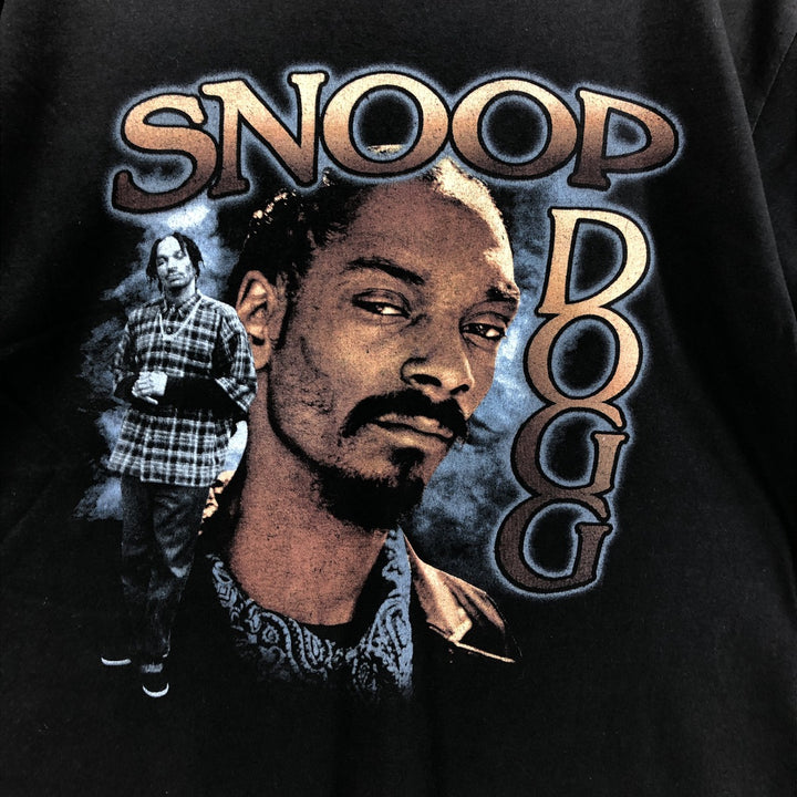 SNOOP DOGG Snoop Dogg Rap T-shirt Rap T Men's L size cotton black type Vintage Second Hand