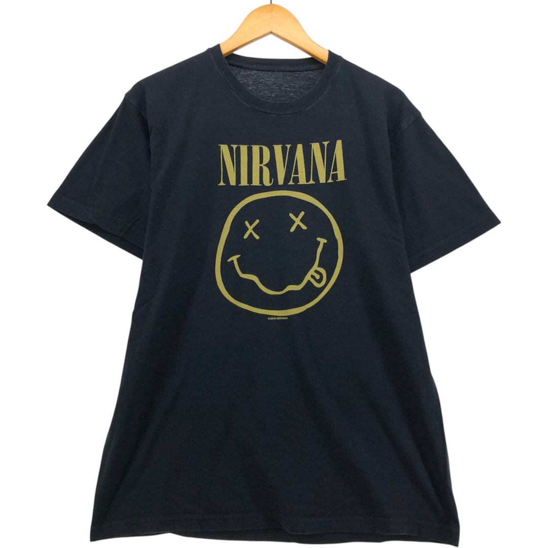 NIRVANA Nirvana Band T-shirt, Band T, Men's M size unclear black type Vintage Second Hand