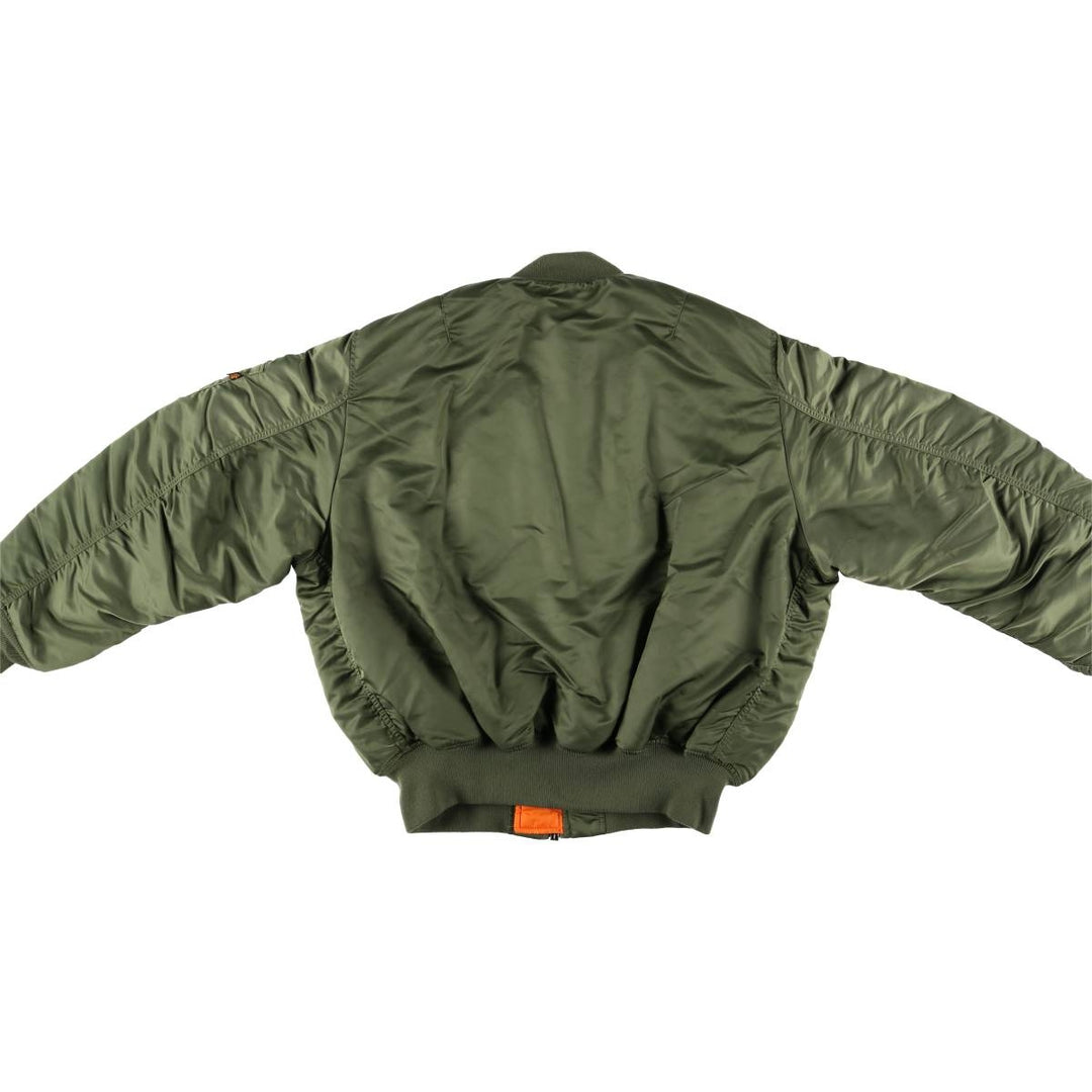 Civilian Alpha MA-1 type padded military flight jacket, men's XL size Nylon Khaki type Vintage Second Hand