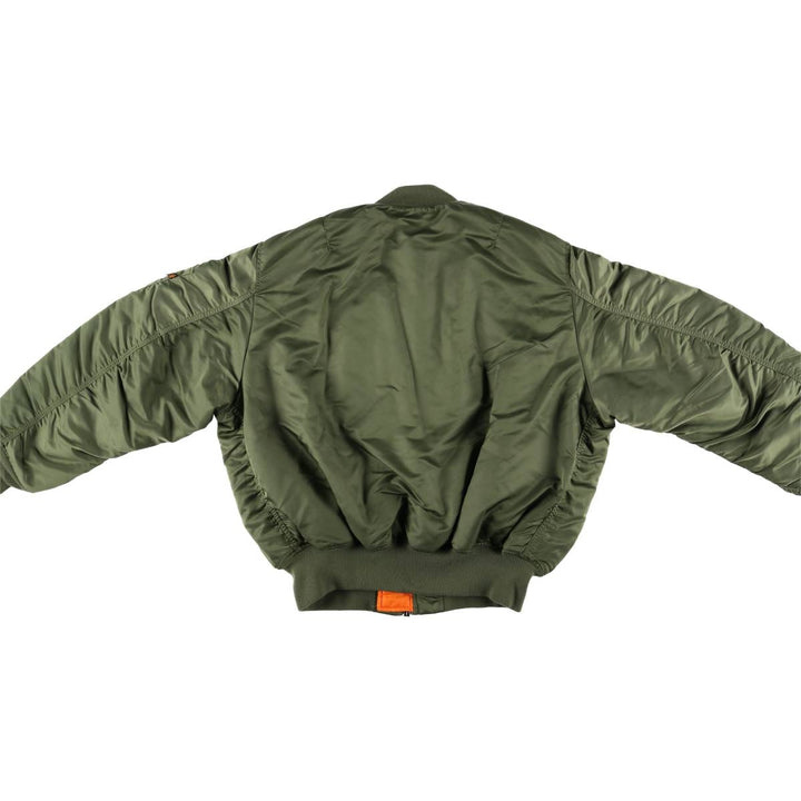 Civilian Alpha MA-1 type padded military flight jacket, men's XL size Nylon Khaki type Vintage Second Hand