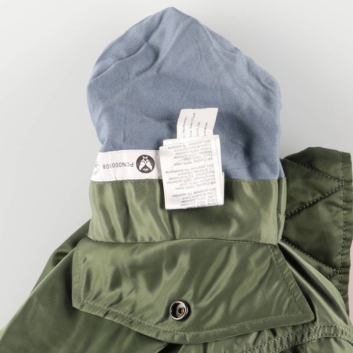 Civilian Alpha MA-1 type padded military flight jacket, men's XL size Nylon Khaki type Vintage Second Hand