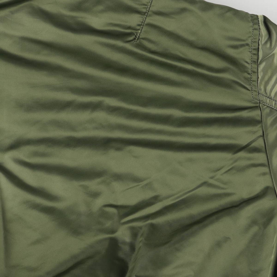 Civilian Alpha MA-1 type padded military flight jacket, men's XL size Nylon Khaki type Vintage Second Hand