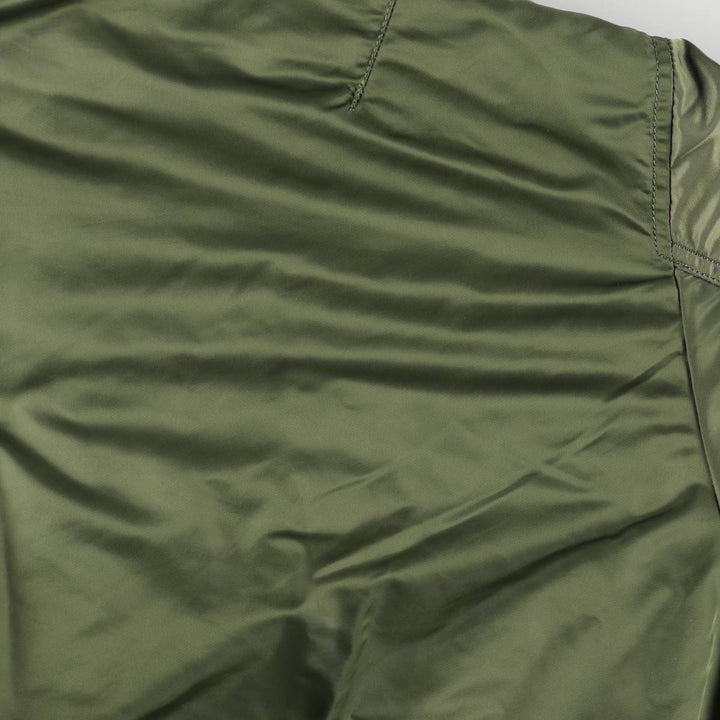 Civilian Alpha MA-1 type padded military flight jacket, men's XL size Nylon Khaki type Vintage Second Hand