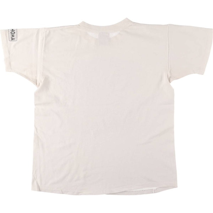 Vintage 90'S Delta message print T-shirt, size L, men's cotton white type Vintage Second Hand
