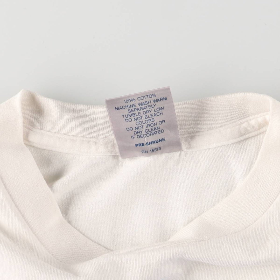 Vintage 90'S Delta message print T-shirt, size L, men's cotton white type Vintage Second Hand
