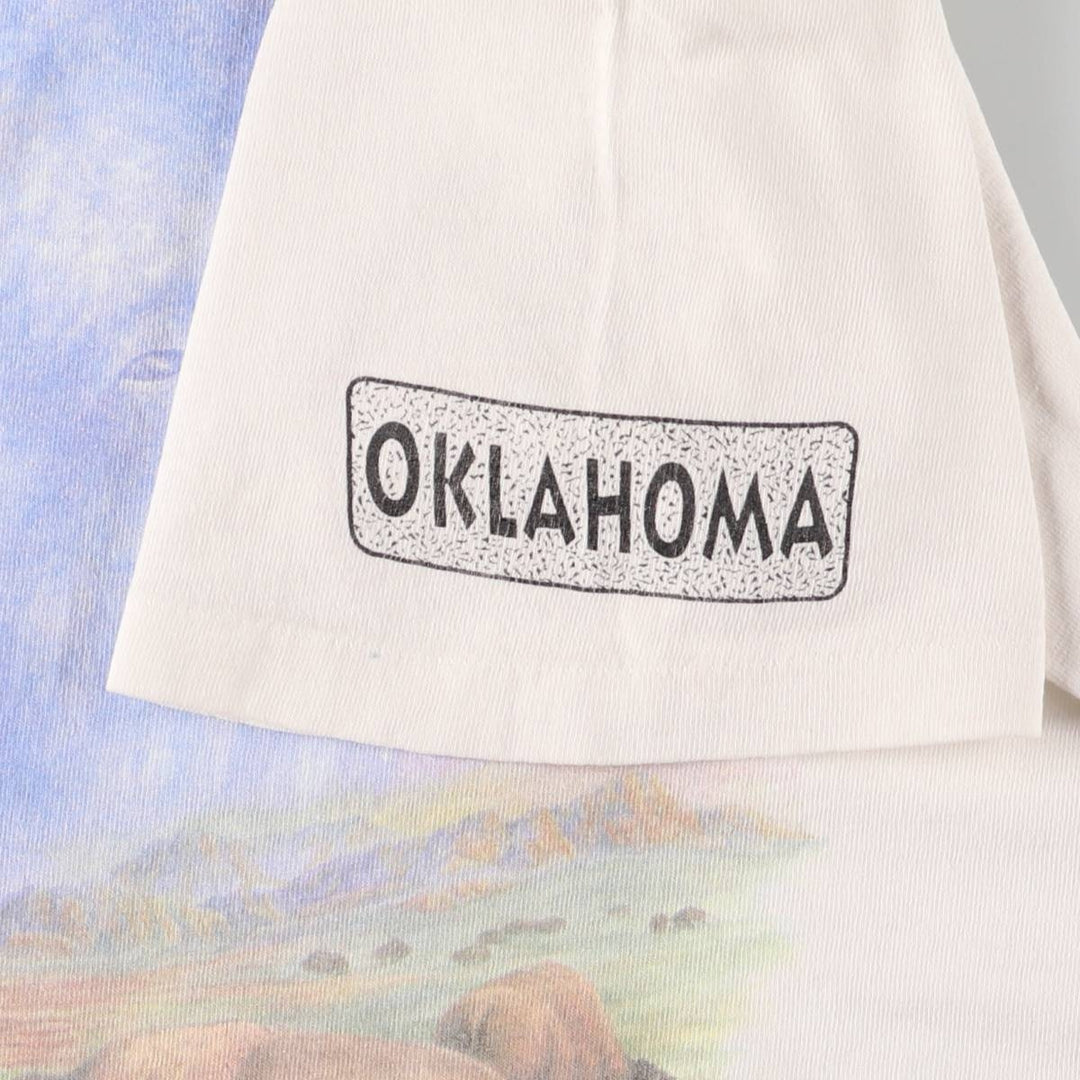 Vintage 90'S Delta message print T-shirt, size L, men's cotton white type Vintage Second Hand