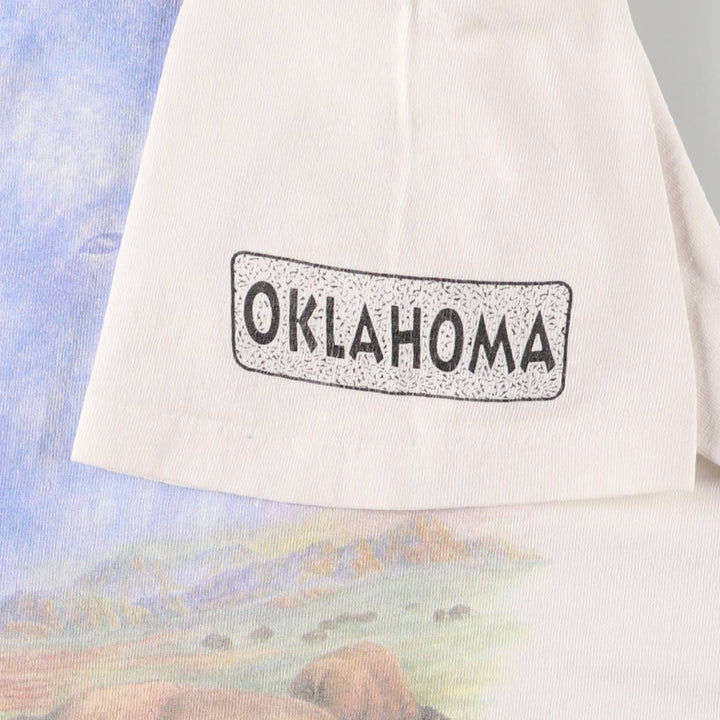 Vintage 90'S Delta message print T-shirt, size L, men's cotton white type Vintage Second Hand