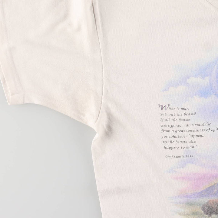 Vintage 90'S Delta message print T-shirt, size L, men's cotton white type Vintage Second Hand